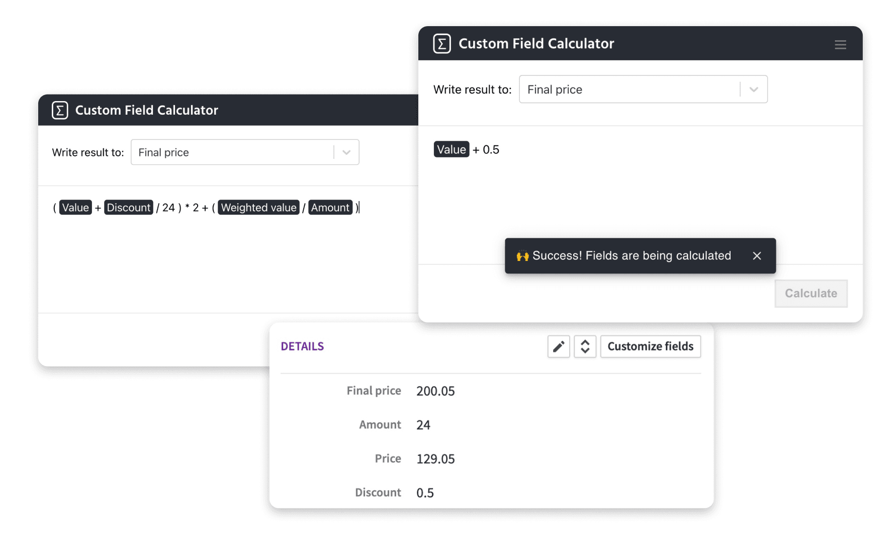 Custom Field Calculator screenshot